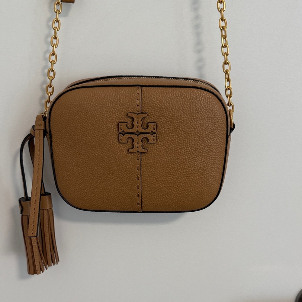 Tory Burch Women’s McGraw Camera Bag in Light Brown
